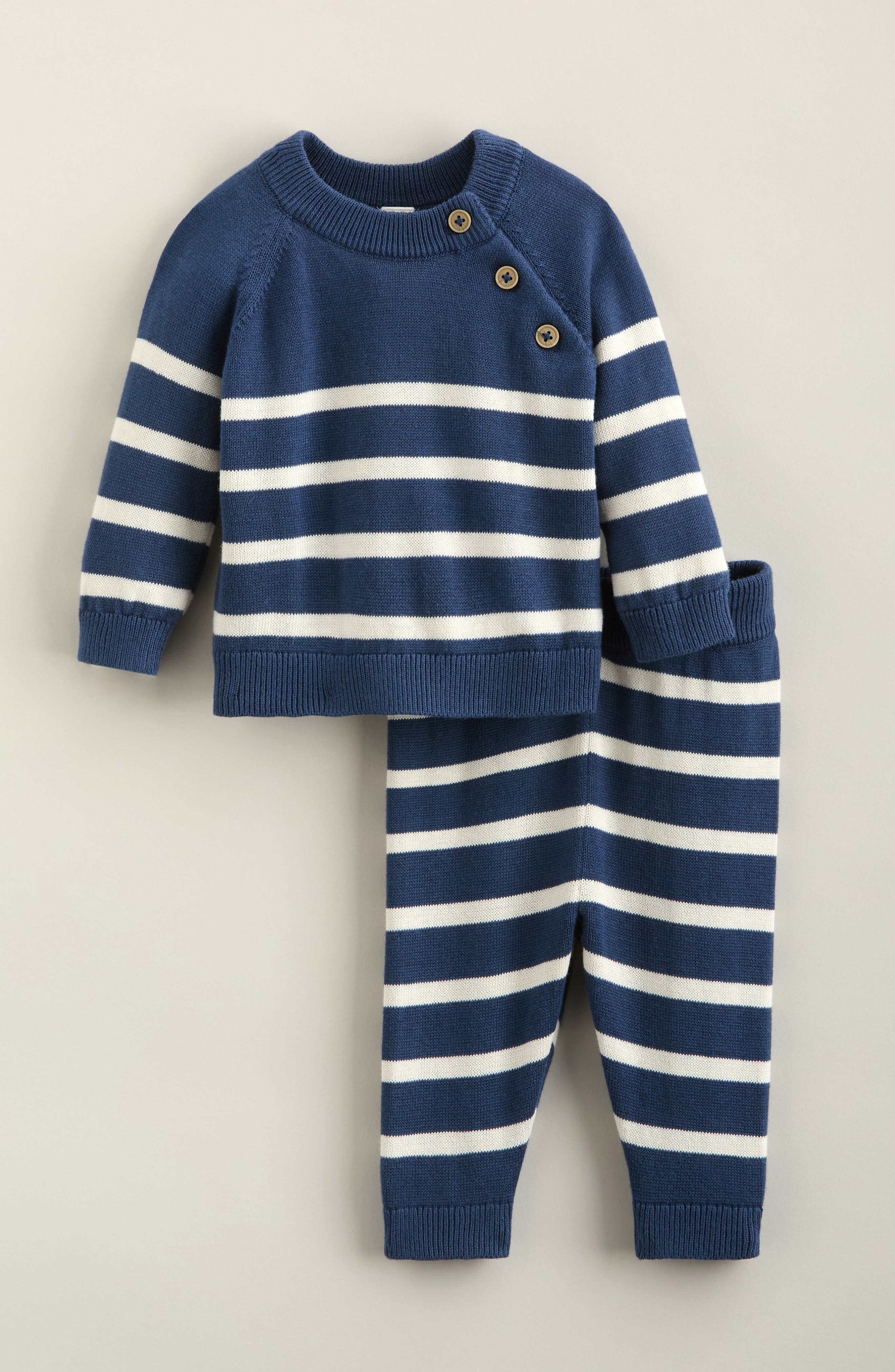 selected NAVY DENIM - IVORY STRIPE