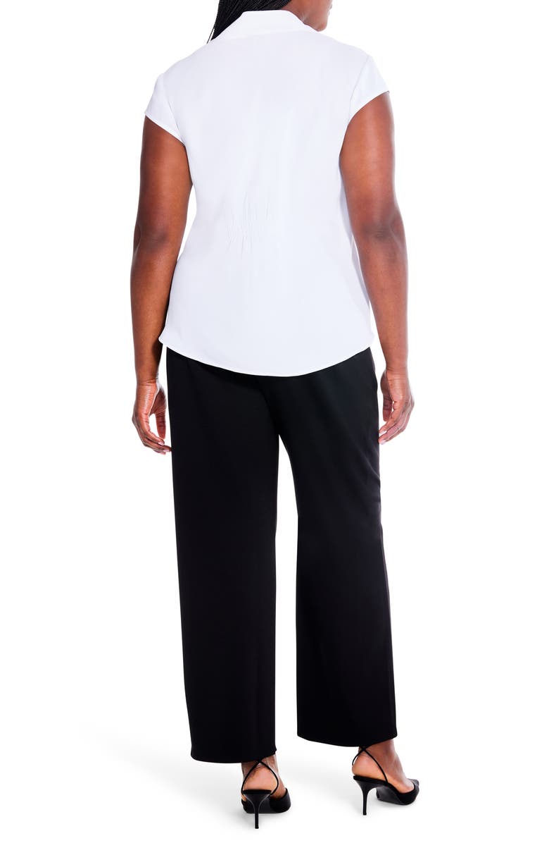 NIC+ZOE Day to Night Cap Sleeve Top, Alternate, color, Paper White