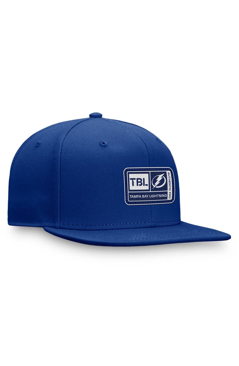 FANATICS Men's Fanatics Branded  Blue Tampa Bay Lightning Authentic Pro Training Camp Snapback Hat, Alternate, color, 