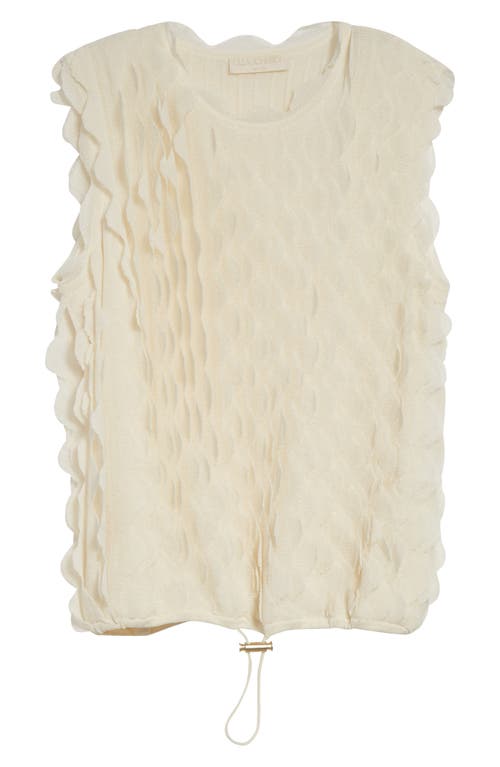 Ulla Johnson Maelys Layered Scalloped Cotton-blend Top In Pristine