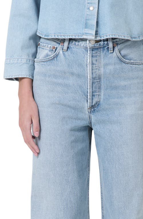 Agolde Dame High Waist Wide Leg Jeans In Blue