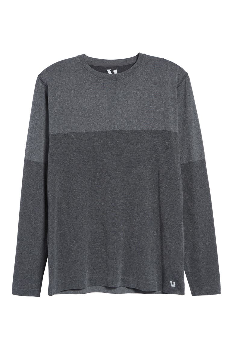 Seamless Performance Long Sleeve Tee, Alternate, color, CHARCOAL HEATHER