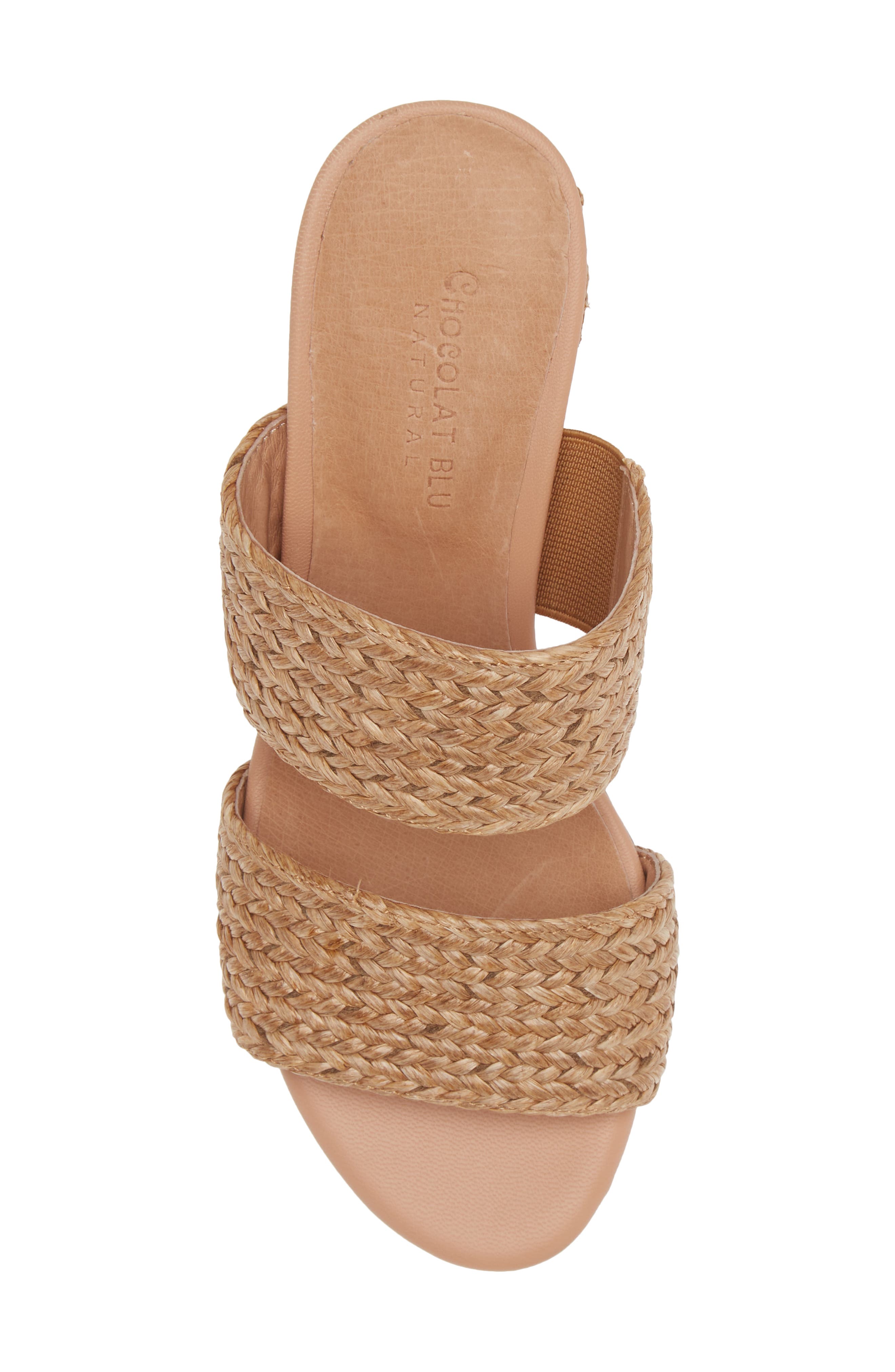 Chocolat Blu Calissa Raffia Slide Sandal, Alternate, color, 