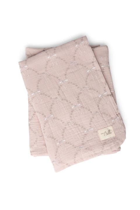 Bow Print Cotton Knit Swaddle (Baby)