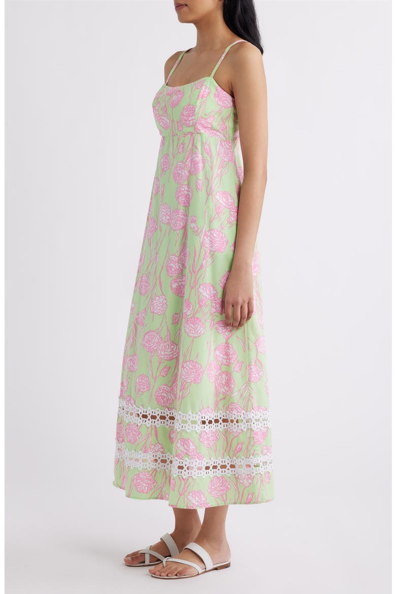 Haliey Floral Print Sundress, Alternate, color, PISTACHIO MACARON ALINA