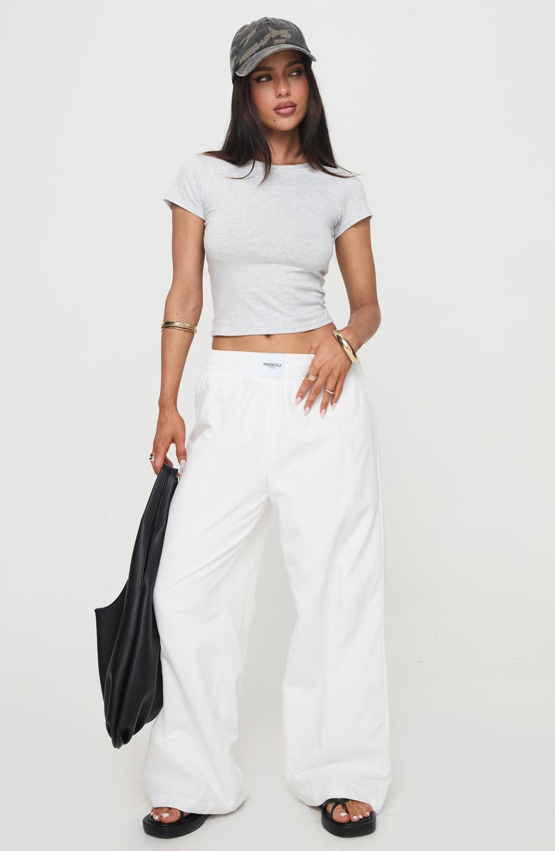 Princess Polly Beach House Wide Leg Pants, Alternate, color, White