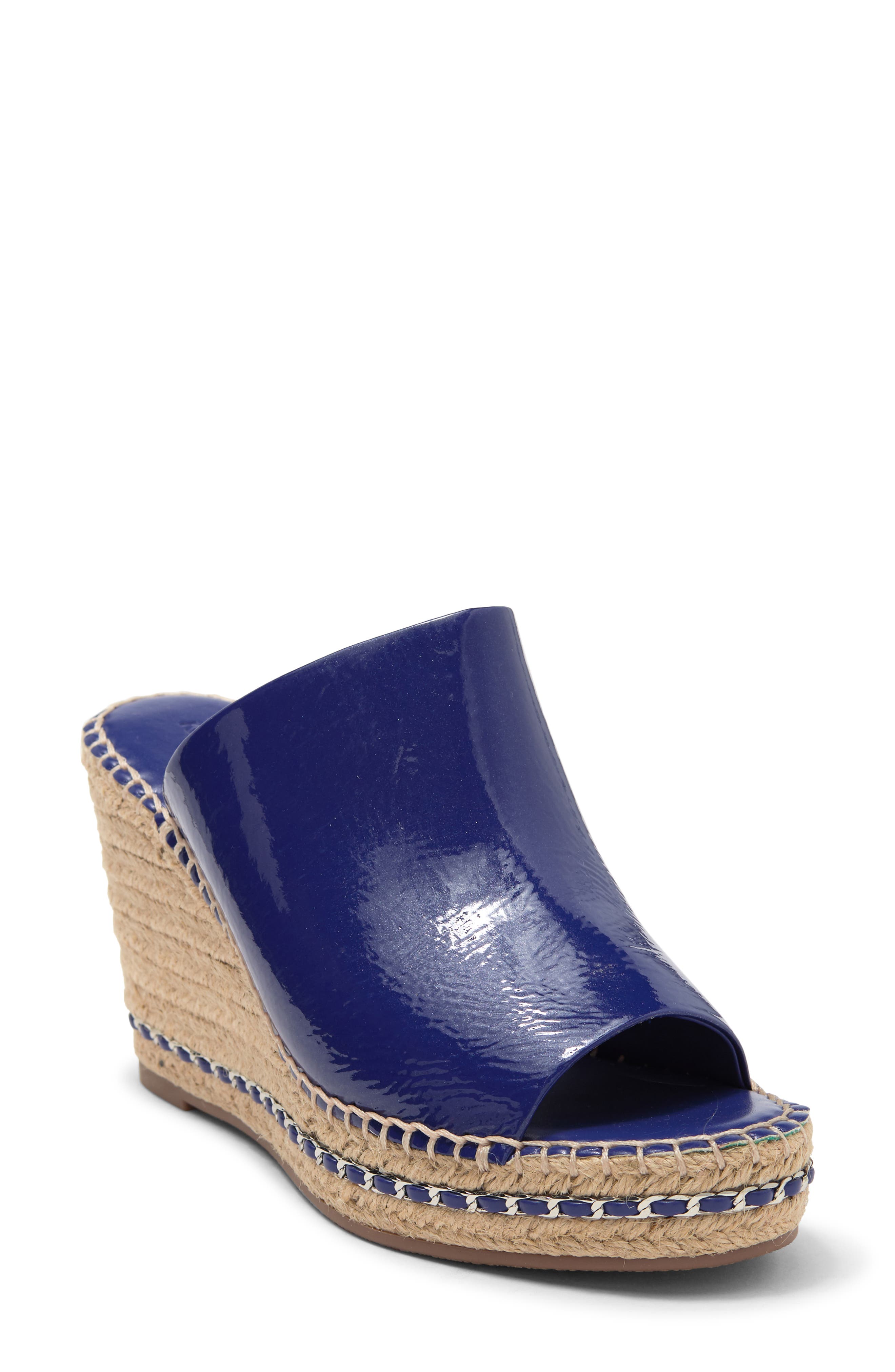 KARL LAGERFELD PARIS Azure Open Toe Wedge Espadrille Sandal, Main, color, 