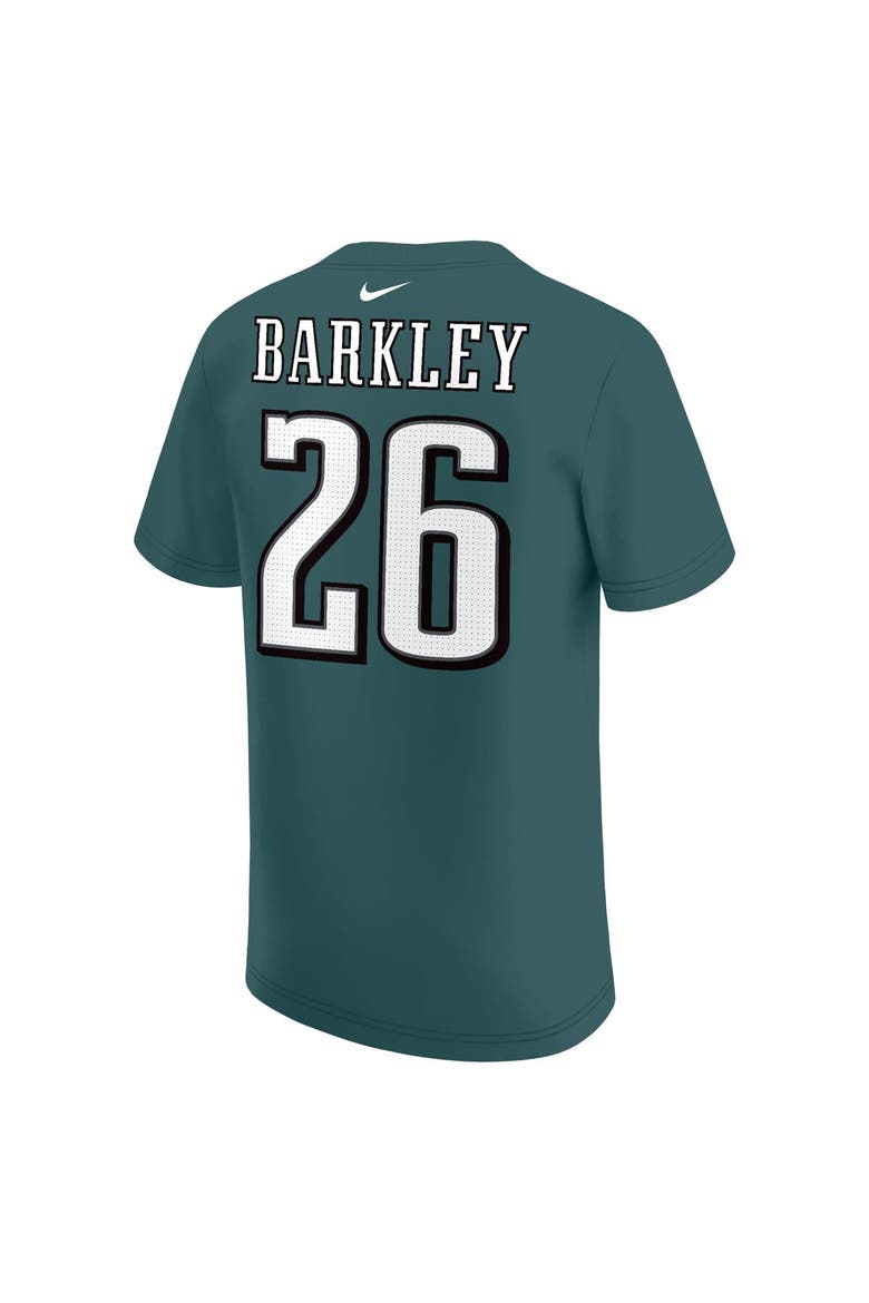 Youth Nike Saquon Barkley Midnight Green Philadelphia Eagles Player Name & Number T-Shirt, Alternate, color, Green