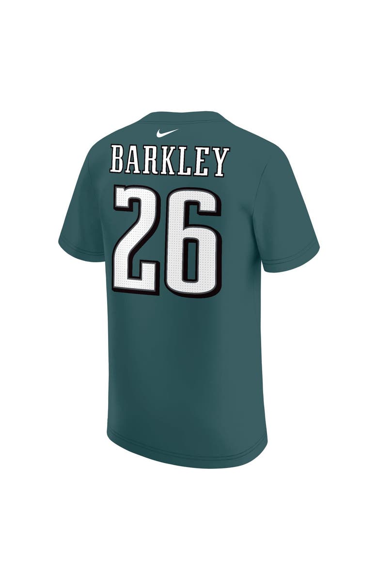 Nike Youth Nike Saquon Barkley Midnight Green Philadelphia Eagles Player Name & Number T-Shirt, Alternate, color, Green