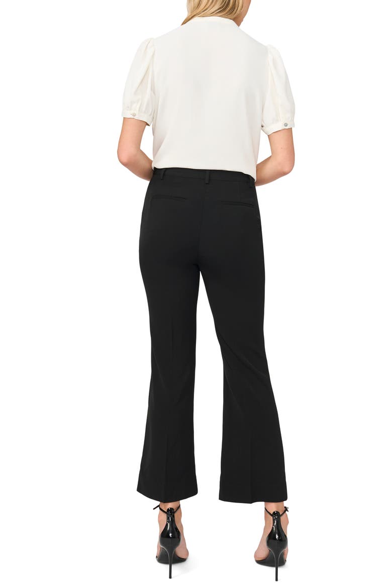 Tailored High Waist Ankle Flare Leg Pants, Alternate, color, RICH BLACK