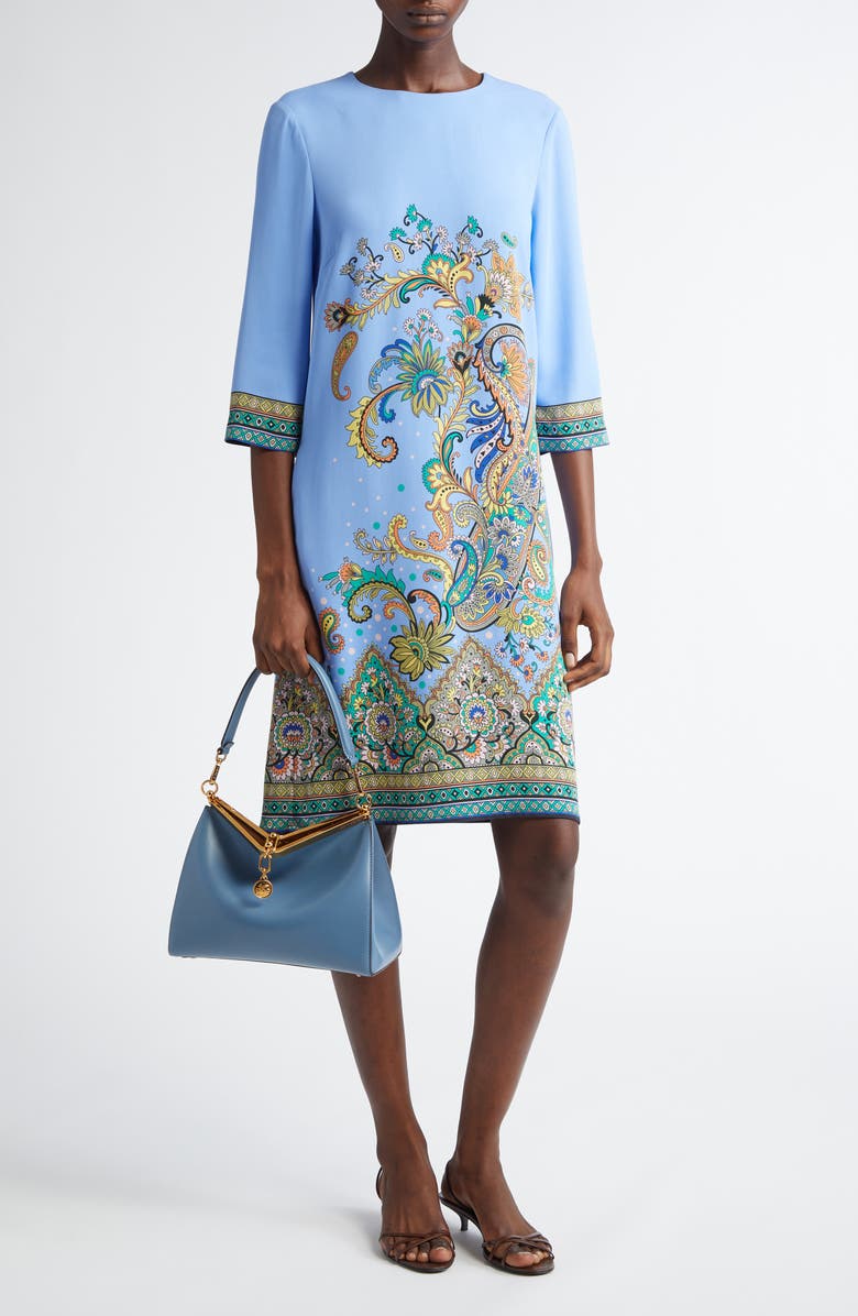 Etro Paisley Shift Dress, Main, color, 