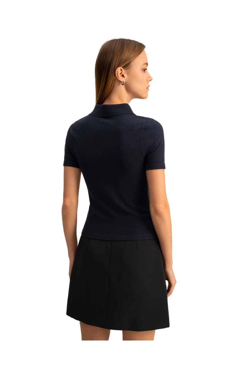 Lilysilk Short Sleeve Silk Polo Shirt, Alternate, color, 