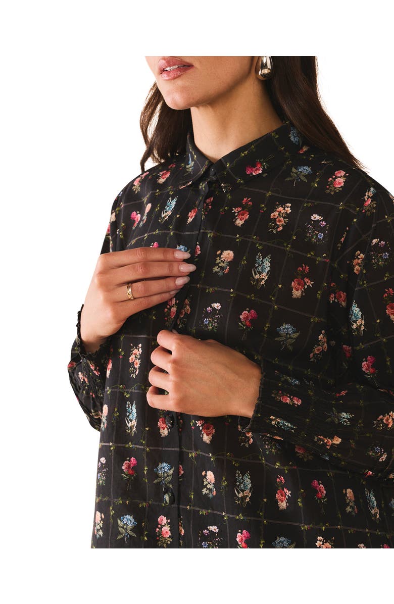 Eddy Katie Button Down, Alternate, color, Florence Black Floral