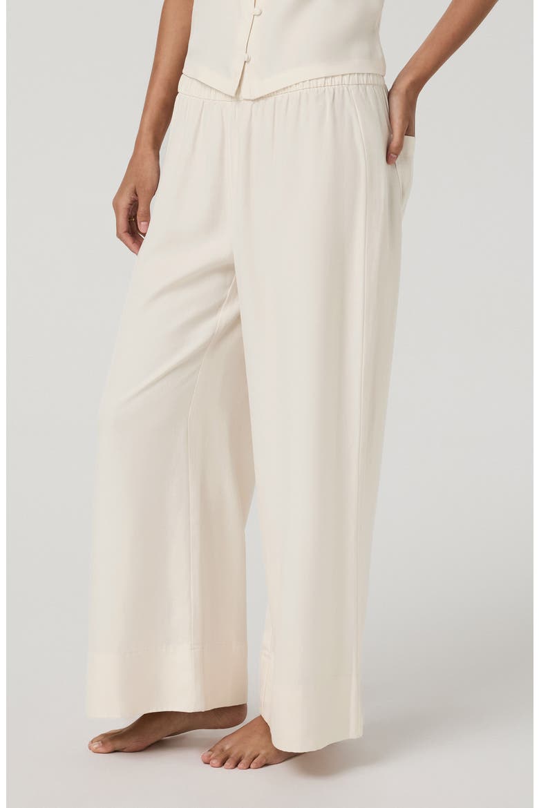 Trestles Twill Everyday Wide Leg Crop Pants, Alternate, color, NATURAL