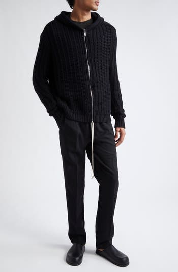 Rick Owens Straight Leg Drawstring Wool Pants | Nordstrom
