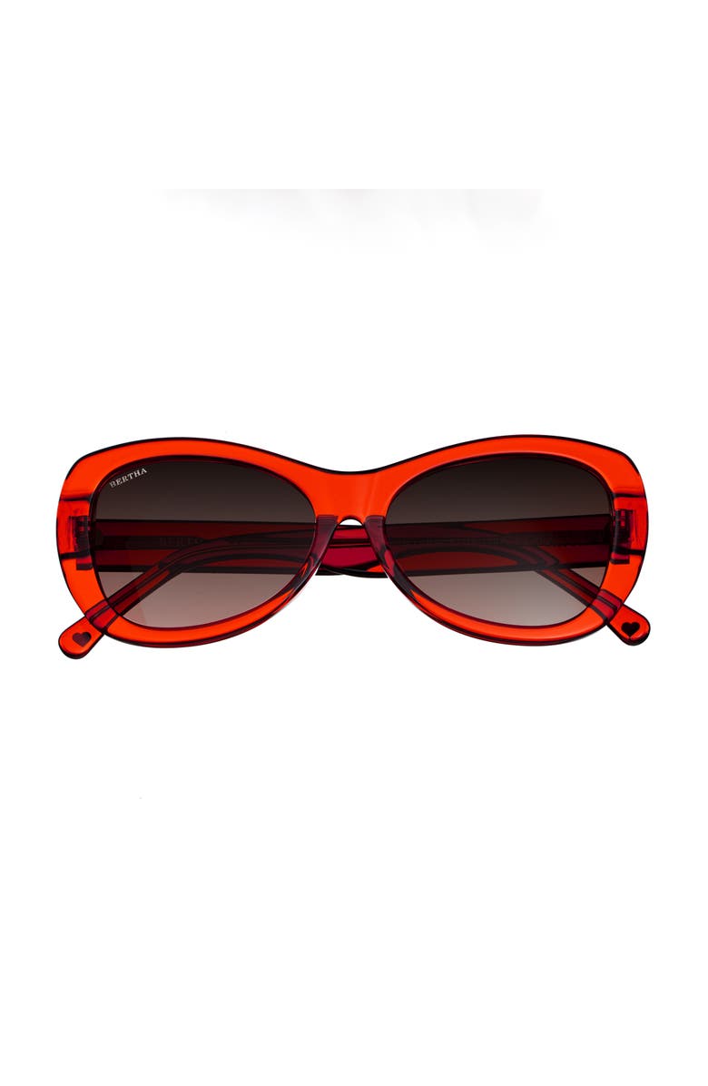 BERTHA Celerie Handmade in Italy Sunglasses, Alternate, color, Orange