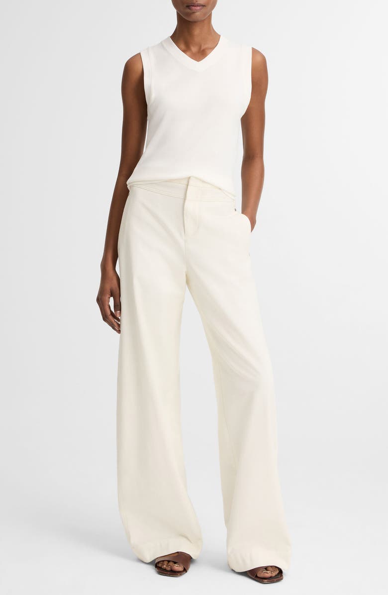 Vince Sleeveless Knit Top, Alternate, color, Optic White