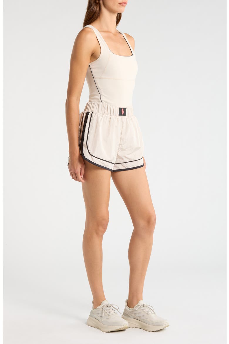 FP Movement Varsity Blues Mixed Media Romper, Alternate, color, MINERAL BATH COMBO