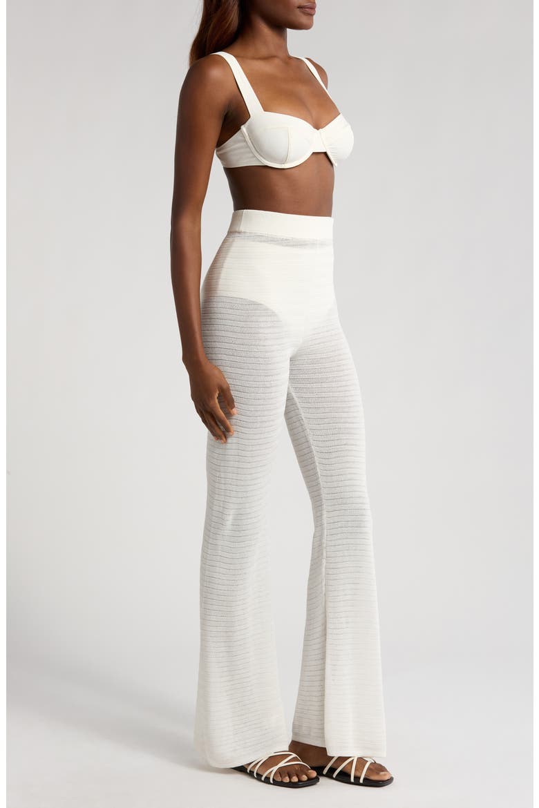 The Faye Open Stitch Cover-Up Pants, Alternate, color, BRULEE