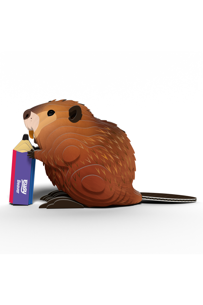 Beaver 3D Puzzle, Alternate, color, No Color