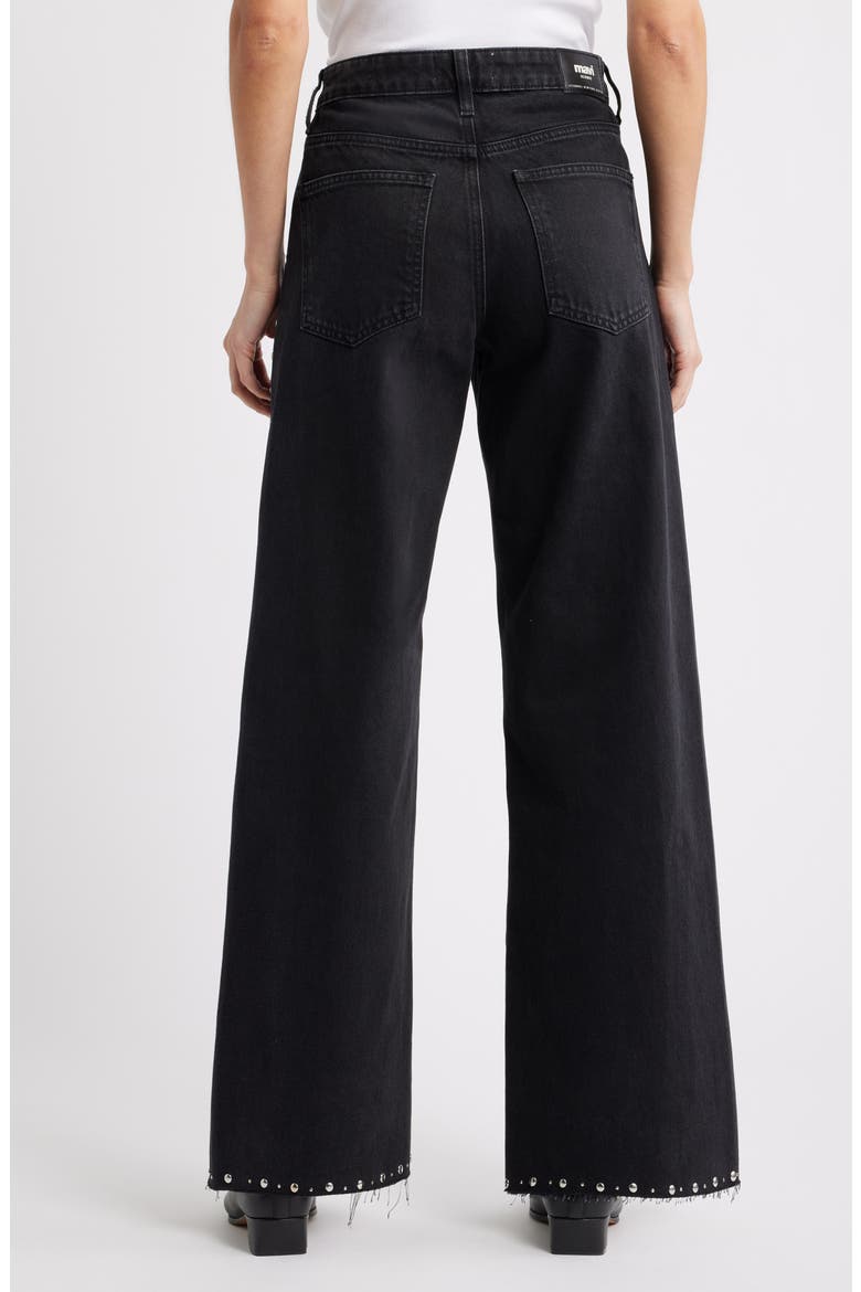 Rebecca Stud Seam Wide Leg Jeans, Alternate, color, STUDDED SMOKE DENIM