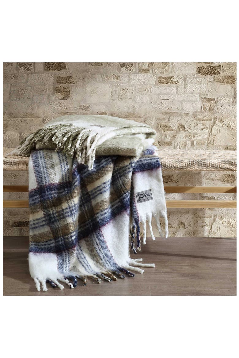 Plaid Reversible Throw Blanket, Alternate, color, NO COLOR