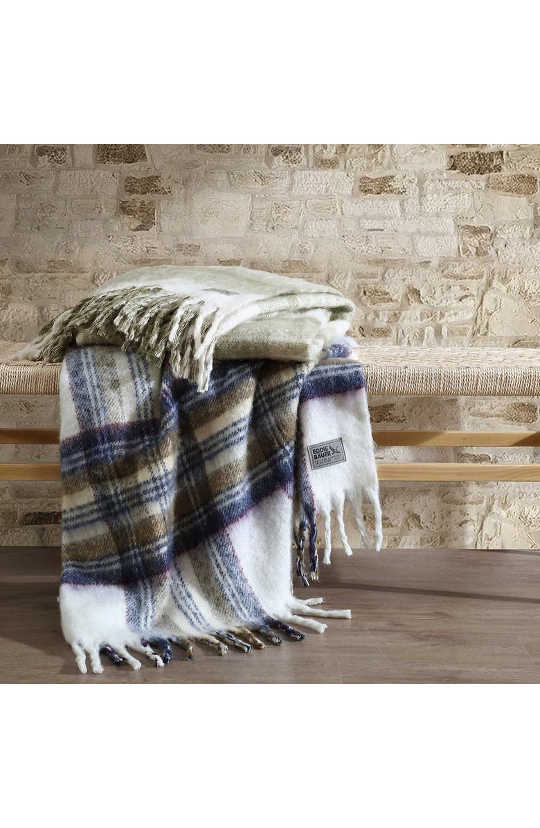 Eddie Bauer Plaid Reversible Throw Blanket, Alternate, color, 