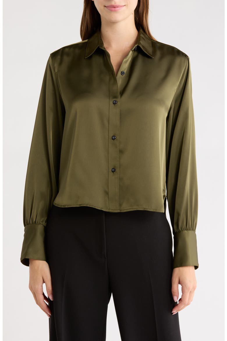 Andre Satin Shirt, Main, color, OLIVE