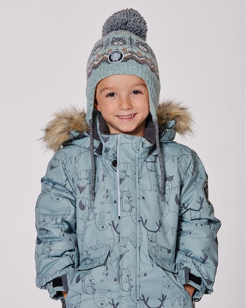 Boy Lined Peruvian Knit Pompom Hat (Baby)