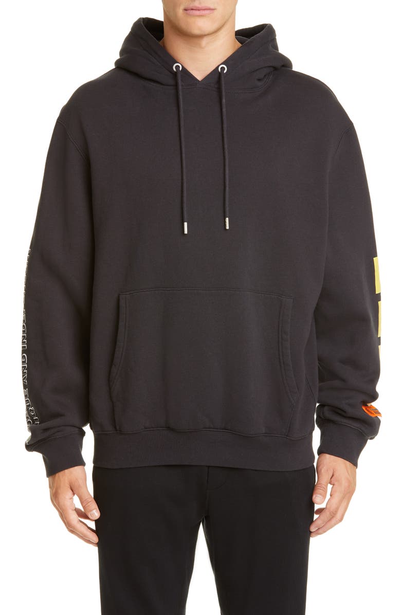 Heron Preston Skull Graphic Hooded Sweatshirt, Main, color,