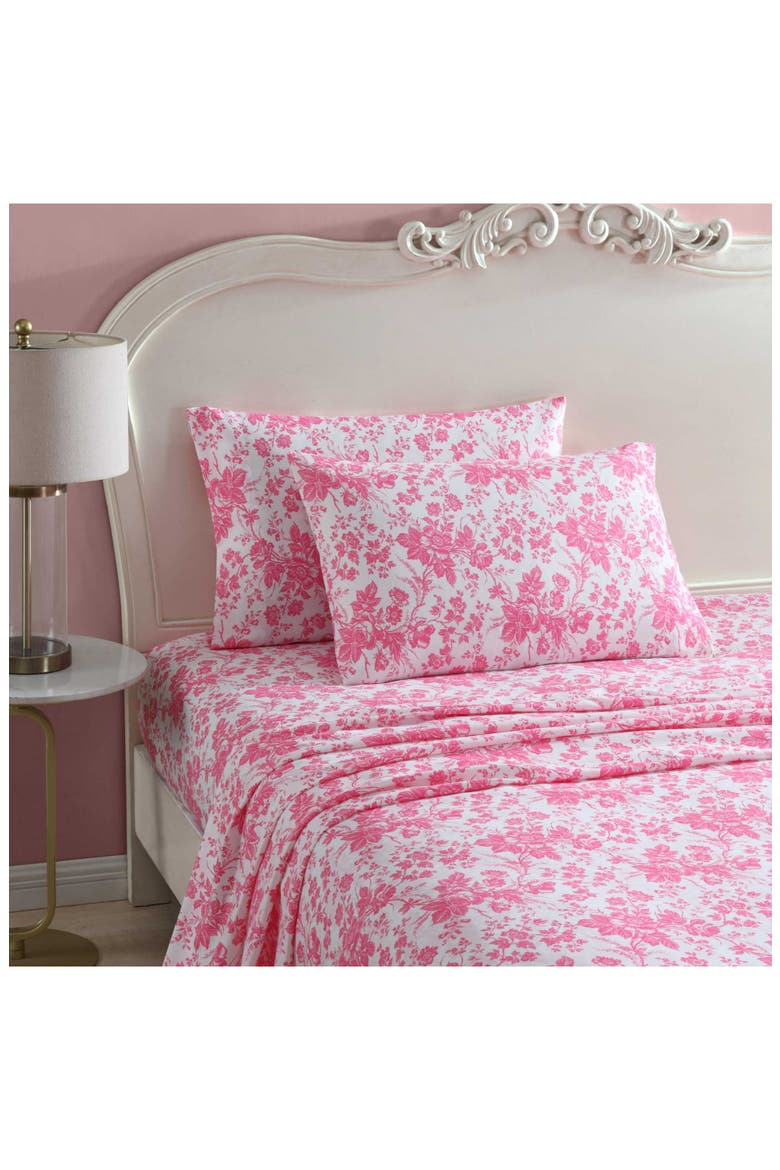 Toile Sheet Set, Alternate, color, PINK