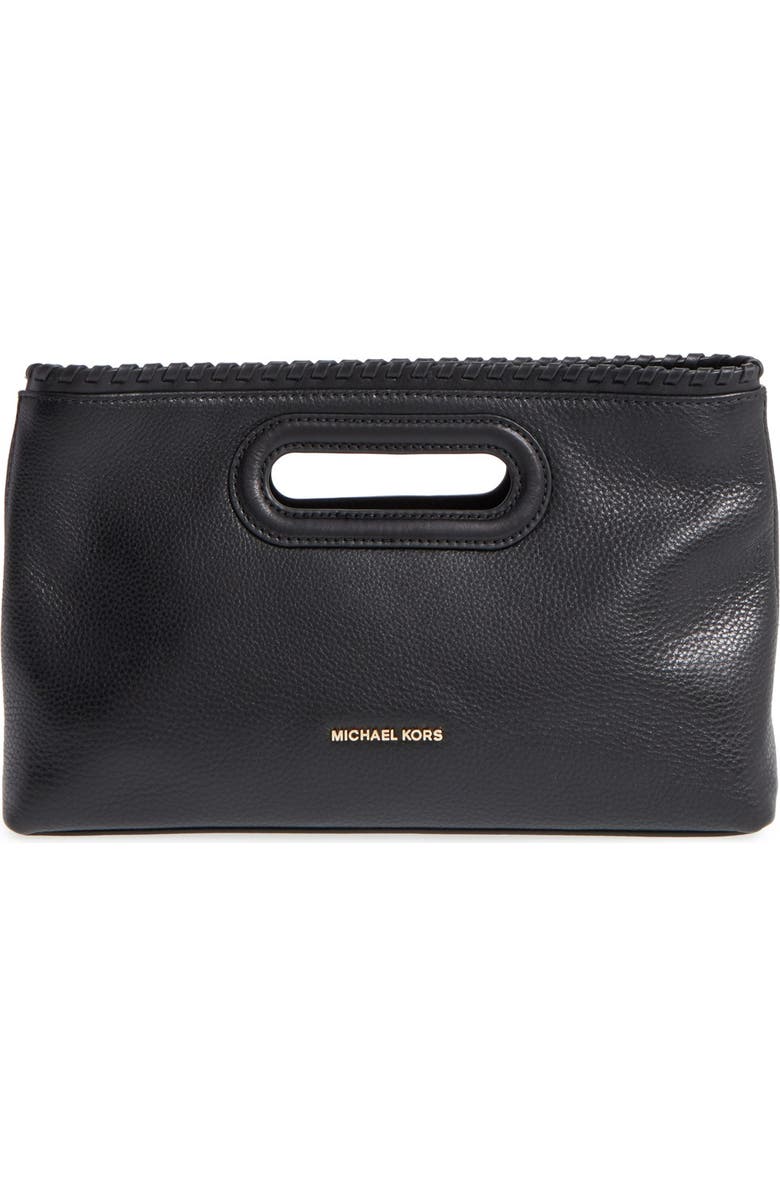 MICHAEL Michael Kors 'Large Rosalie' Convertible Leather Clutch, Main, color,