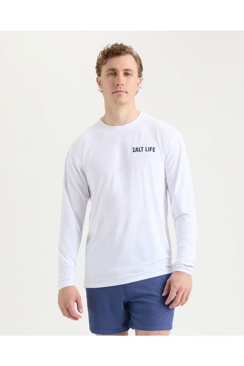 Live Above or Below Long Sleeve Performance Tee, Main, color, White