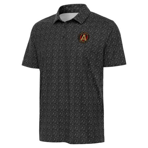 Men's Antigua Black Atlanta United FC Figment Polo