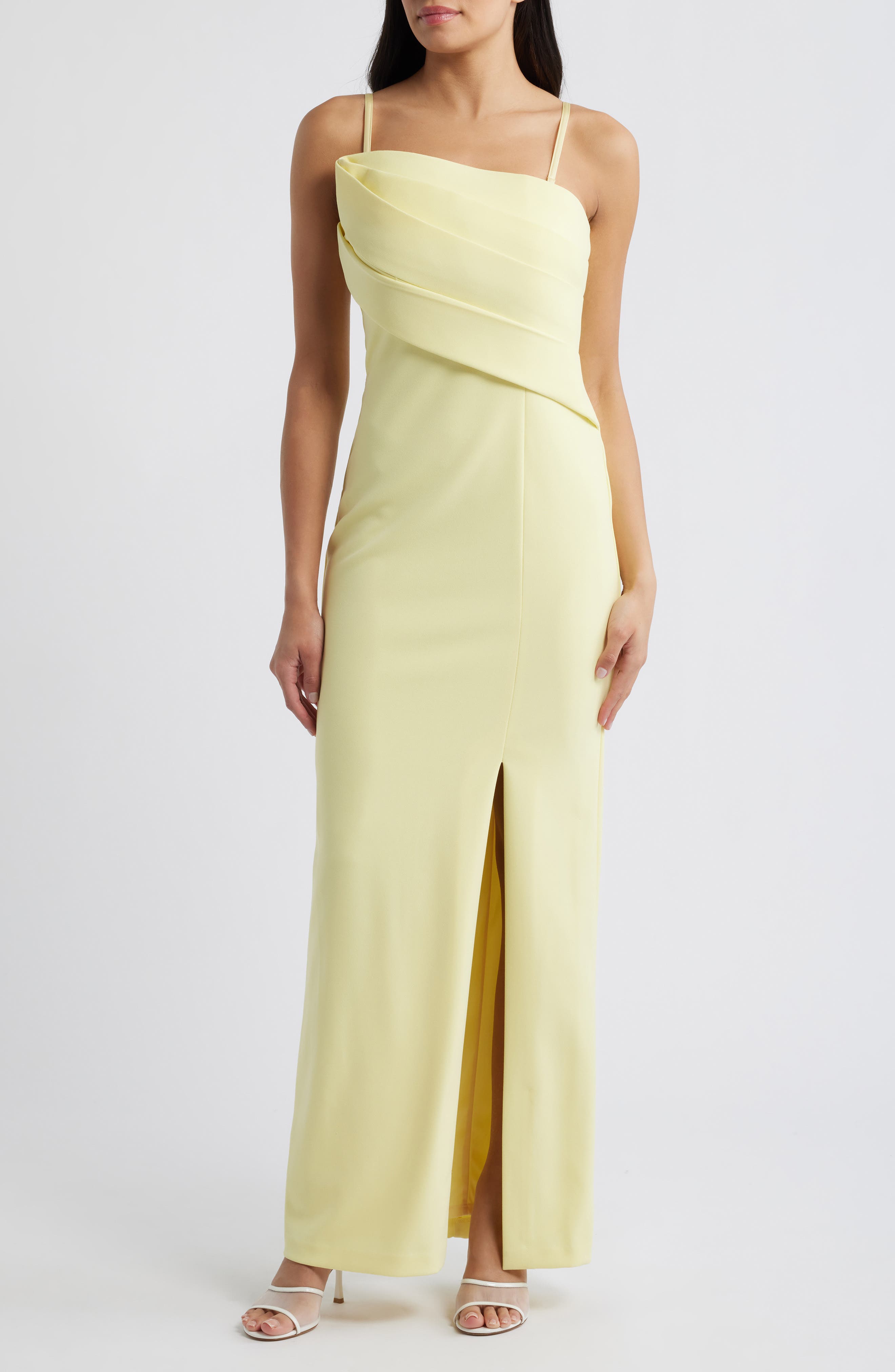 vince camuto pleated dress Vince Camuto Women's Off-The-Shoulder Tiered Maxi Dress - Bright Ros