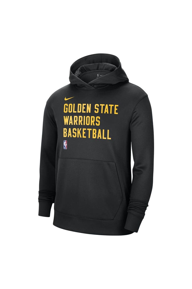Unisex Nike Black Golden State Warriors 2023/24 Performance Spotlight On-Court Practice Pullover Hoodie, Alternate, color, Black