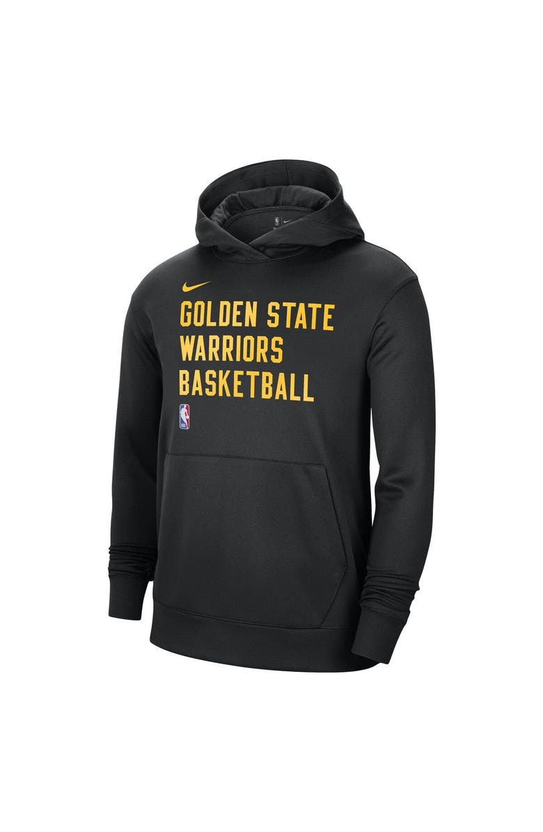 Nike Unisex Nike Black Golden State Warriors 2023/24 Performance Spotlight On-Court Practice Pullover Hoodie, Alternate, color, Black