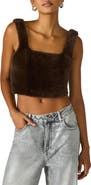 Steve Madden Hannia Faux Fur Crop Tank