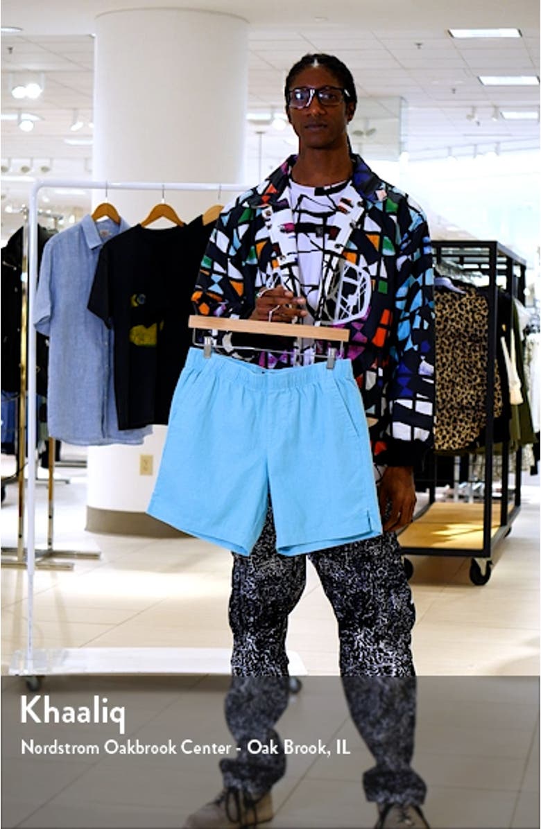 Essential Slim Fit Linen & Cotton Shorts, sales video thumbnail