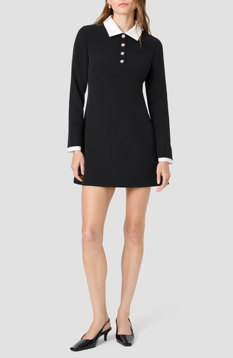Echo Crepe Long Sleeve Dress