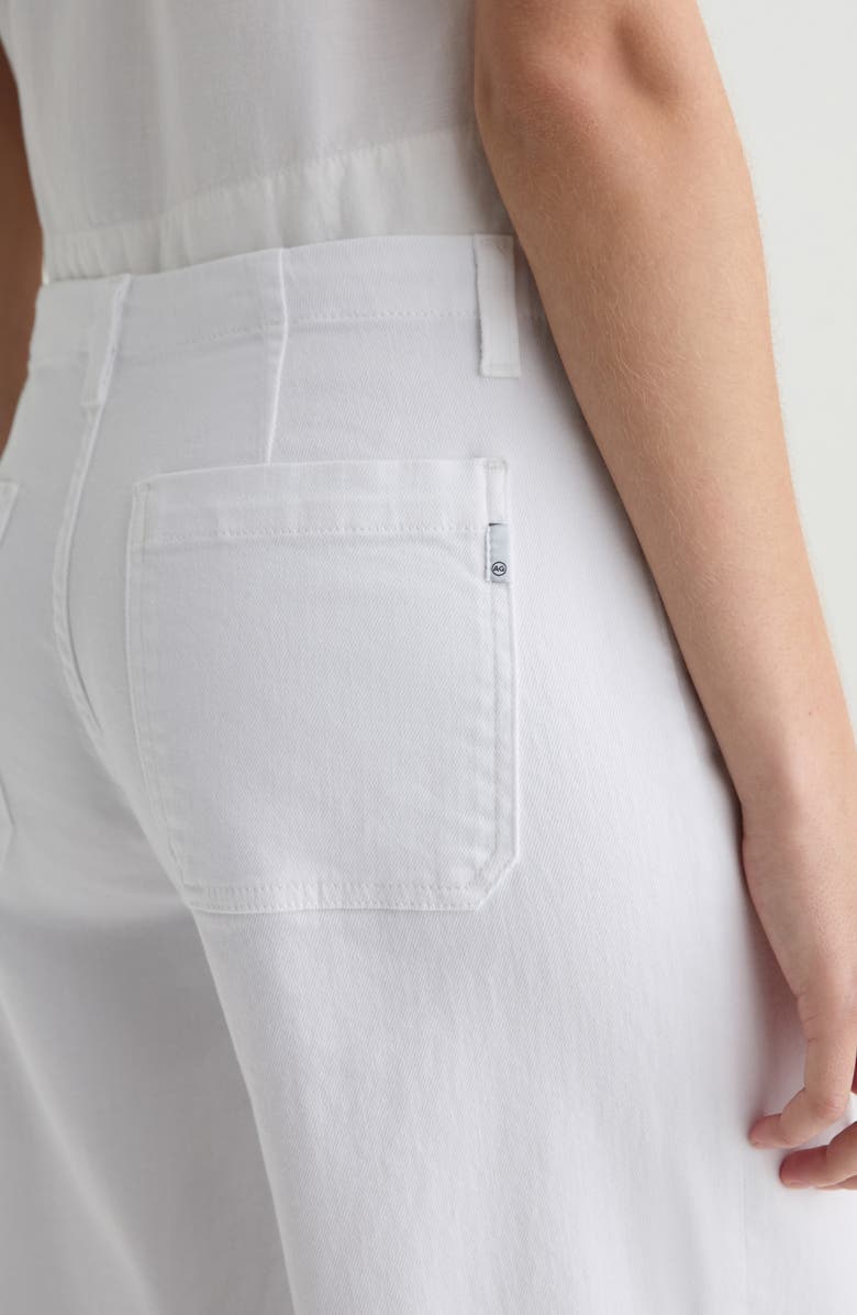 AG Stella Drawstring Wide Leg Jeans, Alternate, color, White