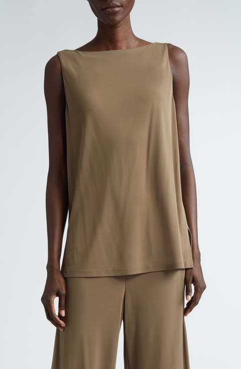 Boat Neck Sleeveless Top