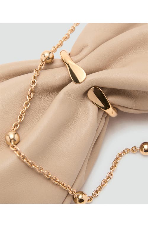 Mango Leather Bucket Bag With Metallic Detail