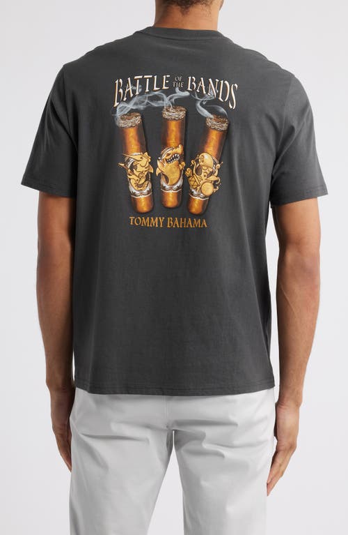 Tommy Bahama Battle Of The Bands Cotton Graphic Pocket T-shirt In Coal