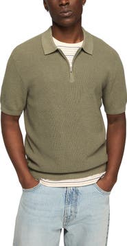 Lucky Brand Quarter Zip Polo Sweater