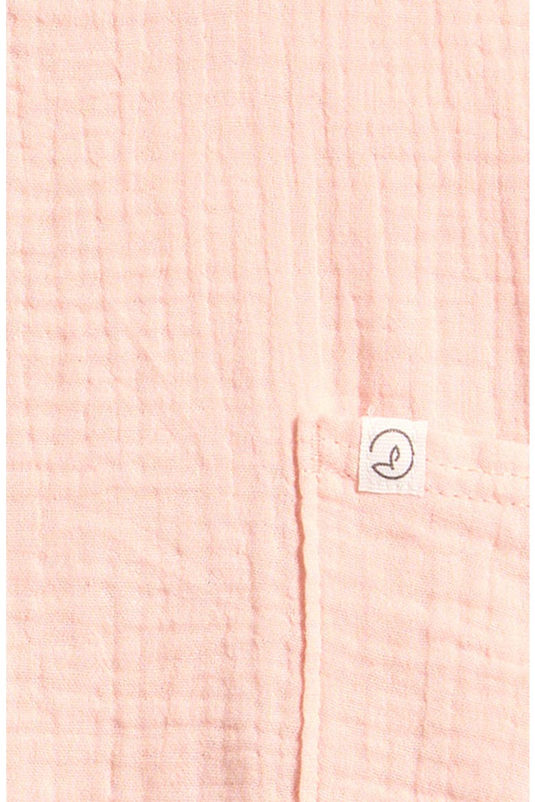 Organic Cotton Gauze Overalls, Alternate, color, PINK