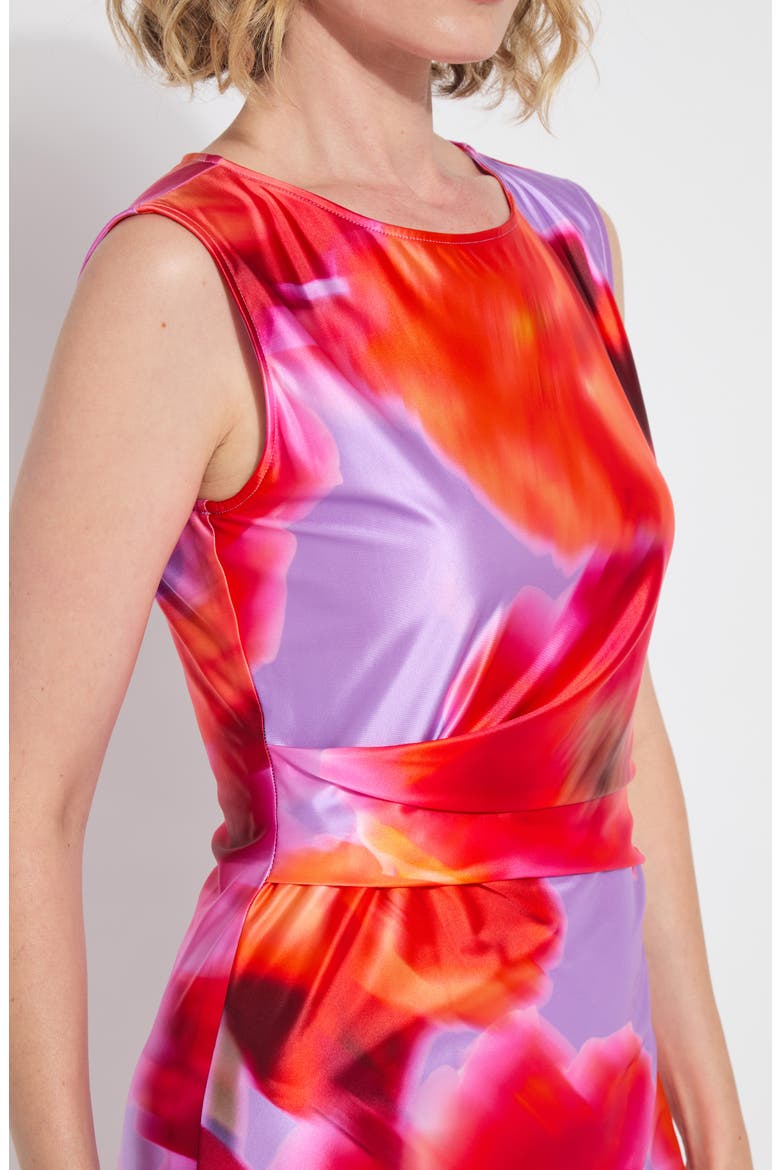 Raquel Drape Midi Dress, Alternate, color, FLOATING FLORAL