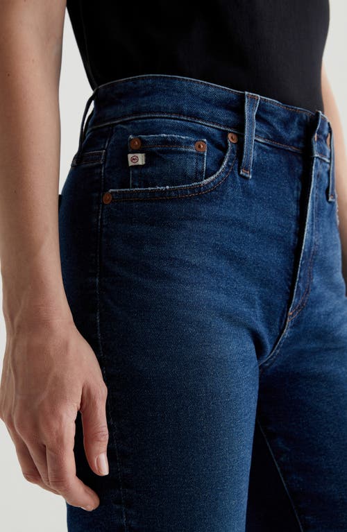Ag Farrah Raw Hem High Waist Bootcut Jeans In Blue