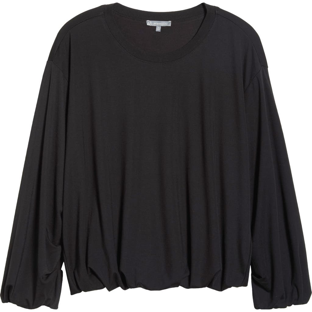 Wit & Wisdom Blouson Knit Top In Black