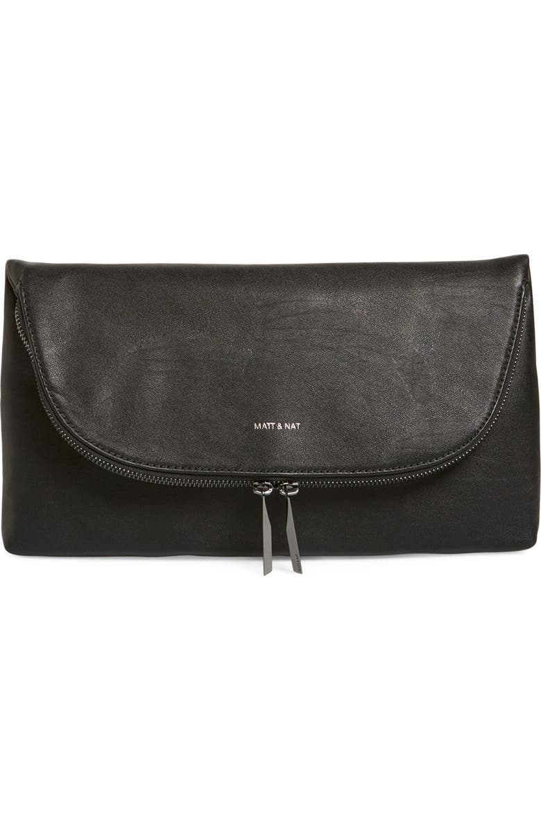 Matt & Nat 'Robby' Vegan Leather Foldover Clutch, Main, color,